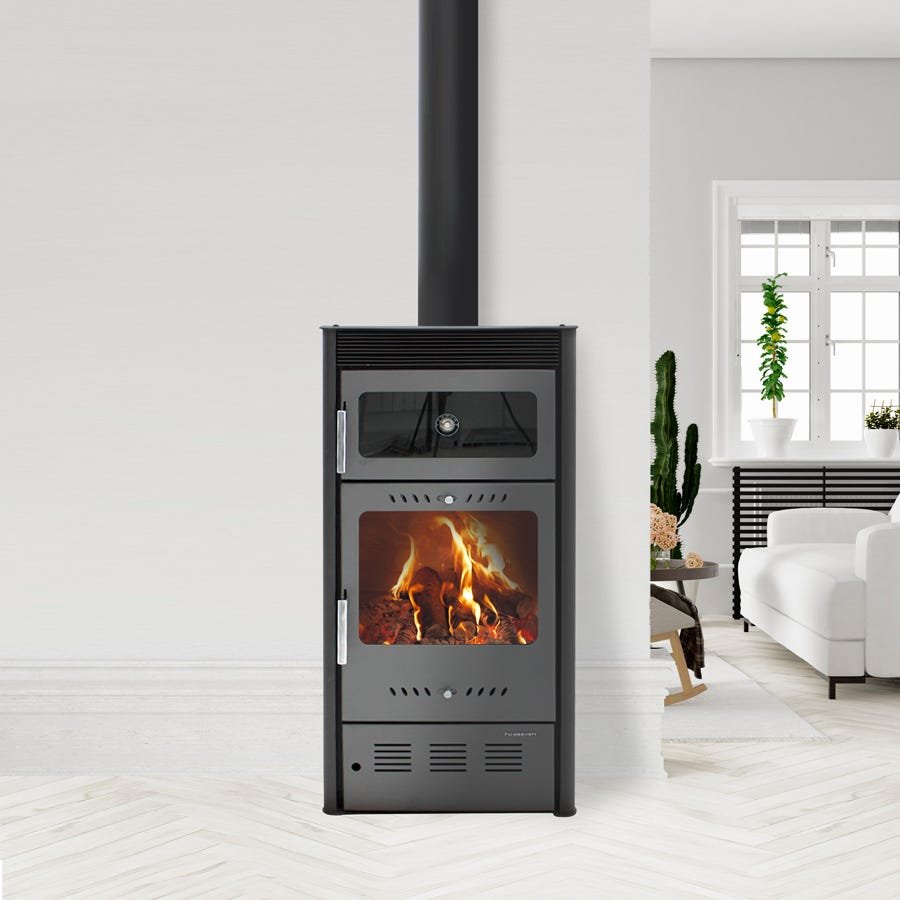 mis-horno-hoseven_noir-1.jpg Poêle à bois avec four MODERNA Oven Luxe 7,78 kW Gris – Image 1